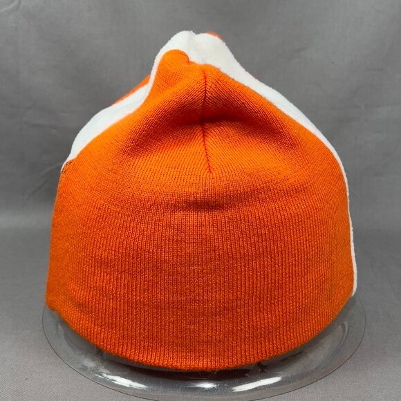 Chicago Bears NFL Beanie Skull Cap Hat Reebok Orange Ski Knit Winter Stripe Mens - Picture 4 of 14